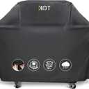 KPT 64 Inch Grill Cover for Outdoor Grill - Heavy Duty Waterproof 420D BBQ Cover with Hook, Air Vent, Buckle - Gas Grill Cover, UV & Fade Resistant, BBQ Grill Cover for Weber, Nexgrill, Char Broil (Black)