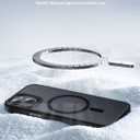 Magnetic Guardian Designed for iPhone 14 Case & iPhone 13 Case [10FT-Grade Drop Tested & Compatible with MagSafe] Slim Translucent Matte Case for iPhone 13/14 Phone Case (6.1"), Black