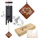 Windchimes in Memory of a Loved One, 36'' Memorial Wind Chime for Outside, Sympathy Wind Chime for Loss of Mother, Father or Loved One, Bereavement Condolence Remembrance Gift for Loss of Loved One (36" Listen to)