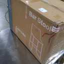 DUMOS 26 Inch Counter Height Bar Stools Set of 2, Modern Faux Leather High Barstools with Back and Metal Leg, Bar Chairs for Kitchen lsland, Elegant Brown