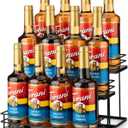 Coffee Syrup Organizer rack, 3 Tier Syrup Holder(12 Bottle Capacity) for coffee bar syrup storage,kitchen condiment organization and wine display.