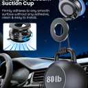 Vacuum Magnetic Phone Holder for Car,2800gf Strong Magnetic Phone Mount,360 Adjustable & Reinforced Suction Cup for Dashboard/Mirror,Car Phone Holder Compatible with iPhone AndroiDeep Black