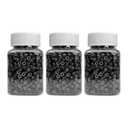 1500Pcs Silicone Beads for Hair Extensions, 5mm Silicone Lined Beads Microlink Rings Hair Extensions Tool (Dark Brown, 5mm)