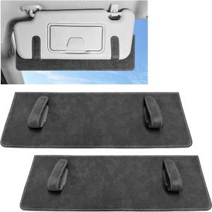 2 PCS Sun Visor Extender for Car, Anti-Glare Sunvisor Extension Shade Attachment for Safe Driving, Clip-On Sun Blocker Sunshade Extender Protect Driver Passenger from UV Rays (Dark Gray)