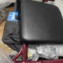 Medline Steel Rollator Walker with Seat, Burgundy, 350 lb. Weight Capacity, 6 Wheels, Foldable, Height Adjustable Handles, Rolling Walker for Seniors, Walker for Mobility Impaired