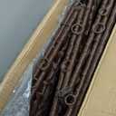 Handwoven Rattan Cat Litter Box Enclosure Furniture - Hidden Cabinet with Odor-Control Mat, Anti-Spill Fence & Secure S-Hooks for Living Room/Bedroom, 18.2"x18.2"x24.5" (Brown)