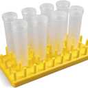 8Pcs 50Ml Large Floral Tubes with Rack Holder for Milkweed Leaf, Stem and Flower Cutting Easy to Use