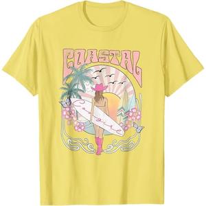 Coastal Cowgirl Aesthetic Cowgirl Surf Beach Cowgirls Outfit T-Shirt, Small