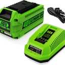 energup 6.5Ah 40Volt 29472 29462 Replacement for Greenworks 40V Battery and Charger 29482, for 40Volt G-MAX Tools 29252 20202 22262, with 40V Grennworks Charger