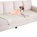 Ameritex Waterproof Blanket Reversible Dog Bed Cover Pet Blanket for Furniture Bed Couch Sofa (30x80 Inch (Pack of 1), Ivory