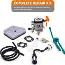 FS90R Carburetor for STIHL FS90R FS90 FS110R FS110 FS100RX FS100 KM90R KM110R HT101 HT100 HL100 HL100K FC90 FS110RX HT 101 FS 90 90R 110R Carb Trimmer Parts C1Q-S174 C1Q-S110 Tune Up Kit