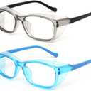 Outray Kids Safety Glasses Anti Fog Goggles with Side Shield & Blue Light Blocking Glass Protective Eyewear Age 5-12