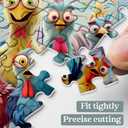 Chicken Puzzles for Adults 1000 Pieces, Funny Chicken Family Jigsaw Puzzles, Colorful Rooster Animal Puzzle as Home Decor