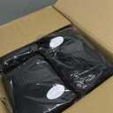 8 Packs Round Cocktail Table Skirt 24"x 43" Spandex Stretch Cocktail Tablecloth with Wavy Drapes, Black Spandex Fitted High Top Table Covers for Wedding, Bar, Party, Banquet