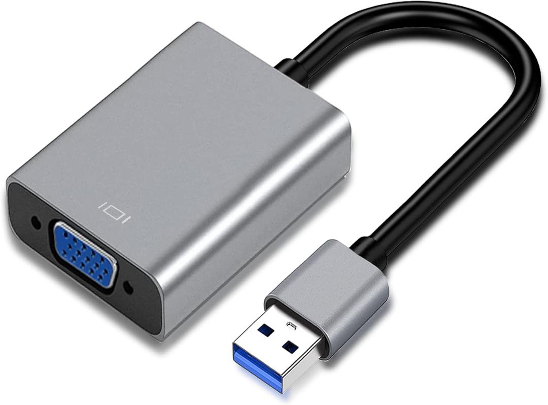 USB 3.0 to VGA Adapter for Monitor Windows 11/10 / 8, for Laptop, Multiple Monitors for Desktop PC TV