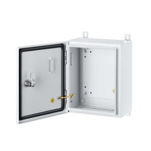 IP65 Weatherproof Metal Box Wall-Mounted Electronic Equipment Enclosure Box with Mounting Plate and Wall Bracket (12'' x 10'' x 6'')