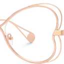 Zeelool Geometric Glasses Metal Eyewear for Women Frame with Non-prescription Clear Lens ZJGM405125 (Gold)