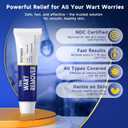 10 x Fast Acting Wart Remover, with Salicylic Acid for Women and Men, Corns, Flat, Common and Plantar Warts 20g
