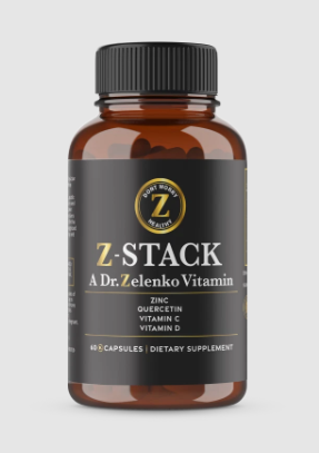Z-STACK ZINC, QUERCETIN DIHYDRATE, VITAMIN C & D. A Dr. Zelenko Vitamin 60 Capsules