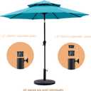 C-Hopetree 31 lb Round Heavy Duty Base Stand for Outdoor Patio Market Table Umbrella, Black