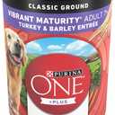 Purina ONE Plus Classic Ground Vibrant Maturity Adult 7 Plus Turkey And Barley Entree Senior Dog Food - (Pack of 12) 13 oz. Cans (Best By: Nov/2026)