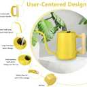 Watering Can Indoor Plants, 35oz Small Stainless Steel Metal Watering Can Modern Decorative Watering Pot with Long Spout for Indoor House Plant Bonsai Garden Flowers (Yellow)