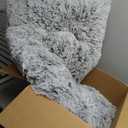 BFPETHOME Dog Bed for Large Dogs, Plush Kennel Pad for Sleeping &Ease Anxiety, Washable Mats with Anti-Slip Bottom - 48 x 28 inch, Grey