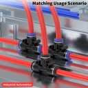 10MM OD Quick Connect Hose Fittings, Air Hose Fittings, Push to Connect Fitting Pneumatic Fitting Kit PU5+PV5+PE5+PY5 (20 pcs)