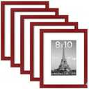upsimples 8x10 Picture Frame Set of 5, Display Pictures 5x7 with Mat or 8 x 10 Without, Wall Gallery Photo Frames