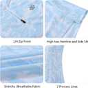 JINSHI Women Tennis Shirt Golf Sleeveless ShirtsQuick Dry UPF 50+ Sportswear with Zipper (M)