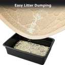 WePet Cat Litter Box Mat, Kitty Premium PVC Pad, Durable Trapping Rug, Phthalate Free, Urine-Resistant, Scatter Control, XXL 47 x 36 Inch, Beige