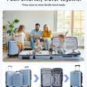 LIGHT FLIGHT Luggage Sets 3 Pcs Suitcase with Wheels,20"/24"/28",Light Blue