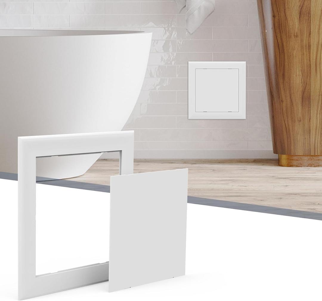 Flamorrow Access Panel for Drywall, Plumbing Access Door, 6" x 6" Self Adhesive Wall Hole Cover for Drywall, Durable Plastic Access Panels for Ceiling