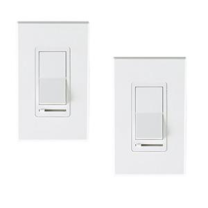 CLOUDY BAY in Wall Dimmer Switch for LED Light/CFL/Incandescent,3-Way Single Pole Dimmable Slide, 600W max Incandescent,150W max Dimmable LED/CFL, Cover Plate Included, Pack of 2
