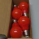 Red Light Bulb for Outdoor Porch, 5W(40W Equivalent) E26 Base LED Red Bulb for Halloween, Christmas Decoration, A15 LED Bulbs Night Lighting for Indoor Bedroom Sleep, Mood Holiday Lighting, 4 Pack