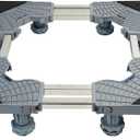 Mobile Base With 4 Locking Wheels And 8 Strong Feet 28-35.4 Inches, Heavy Duty Furniture Dolly for Washer, Mini Refrigerator and Dryer, Adjustable Mini Fridge Stand Washing Machine Stand Pedestal