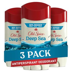Old Spice Men's Antiperspirant & Deodorant Deep Sea with Ocean Elements, 3.4oz (Pack of 3)
