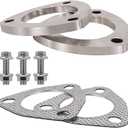 2.5 Inch 3 Bolt Stainless Steel Exhaust Flanges & Gaskets Connection Kit with bolts and nuts (2.5"/63mm)