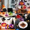 BABORUI 3D Unfinished Wood Fall Crafts for Kids Adults Toddlers, Wooden Pumpkins for Craft with Glow in The Dark Paint, DIY Pumpkin Painting Kit for Halloween Decorations