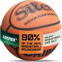 Silent Basketball. 2025 Pro PU Dribble Dream Foam Basketball, Quiet Dribbling Indoor Ball for Training Home & Indoor Activities - Official Size 7 (29.5") with Ball Sleeve
