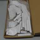 Suwimut Whitewashed Wood Cupcake Stand, 3 Tier Half Moon Dessert Stand Semicircle Dessert Appetizer Tiered Display Riser for Display or Collections