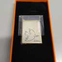 Classic White Lacquer Lighter, with Peace Dove, Clear Sound, Adjustable Soft Flame, Unique Gift for Men Dad Boyfriend Husband Father Friend (White Gold)