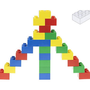 Best Blocks Big Blocks Set, Large Building Blocks for Ages 3 and Up, 100% Compatible with All Major Brands, Classic Colors, 204 Pieces