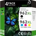 962XL High Yield Ink Cartridges Compatible for Combo Pack HP 962XL HP962 HP962XL Replacement for OfficeJet Pro 9015e 9010 9025e 9010e 9012 9015 9018 9020 Printers (Black/Cyan/Magenta/Yellow 4-Pack)