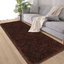 Brown Rug,2x6 Runner Rug for Bedroom Living Room,Soft Fluffy Soft Plush Washable Plush Small Rugs,Shag Non Slip Fuzzy Carpet,Area Rug for Hallway Dorm Nursery Teen Boys Home Decor Aesthetic