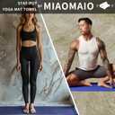 MIAOMIAO Non-Slip Hot Yoga Towel Set,Super Absorbent Microfiber in, 24.5" x 72" - Anti-Slip, Injury Free Design for Pilates, Yoga Mats, Exercise, and Fitness Gear (Carbon Grey)