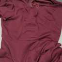 IHOT Women's V Neck Ruffle Sleeve Bodycon Sheath Wrap Ruched Casual Cocktail Party Work Dresses (Large, Burgundy)