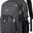 CAFELE Backpack,Waterproof Large 17in Laptop Backpack for Trip School Work Bookbag Computer Rucksack with USB Charging Port,Water Resistant Sturdy Backpack for Men Women,Grey (17.3 Inch)