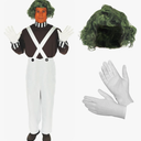 fun shack Mens Chocolate Factory Worker Costume, Chocolate Factory Costume, Candy Costume Adult Men, Movie Character Costumes, M
