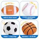 KMUYSL Baby Toys 0-12 Months, My First Sports Bag Plush Toy - 4 Sensory Balls Soft Toys with Crinkle, Rattles for 0-3-6-9-12 Month Newborn Infant, 1st Birthday for Babies Boys Girls Age 1